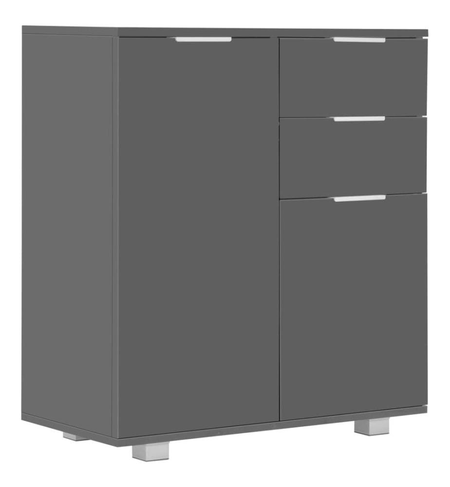 Sideboard Hochglanz-Grau 71x35x80 cm Holzwerkstoff