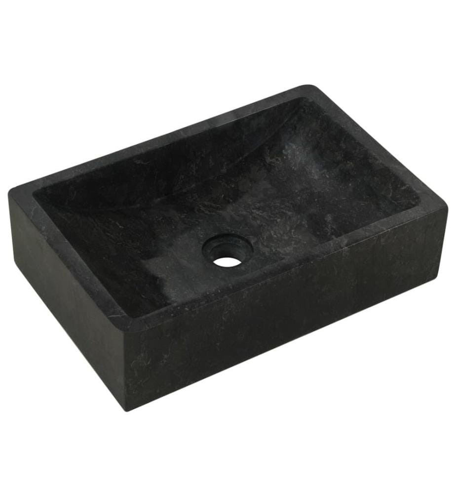 Waschtisch mit Schwarzen Marmorbecken Massivholz Teak