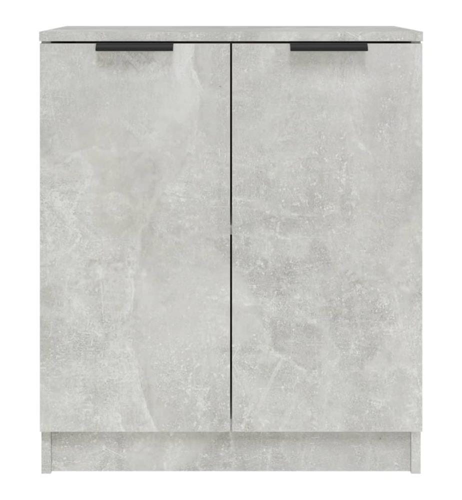 Buffets 2 pcs Gris béton 60x30x70 cm Bois d'ingénierie