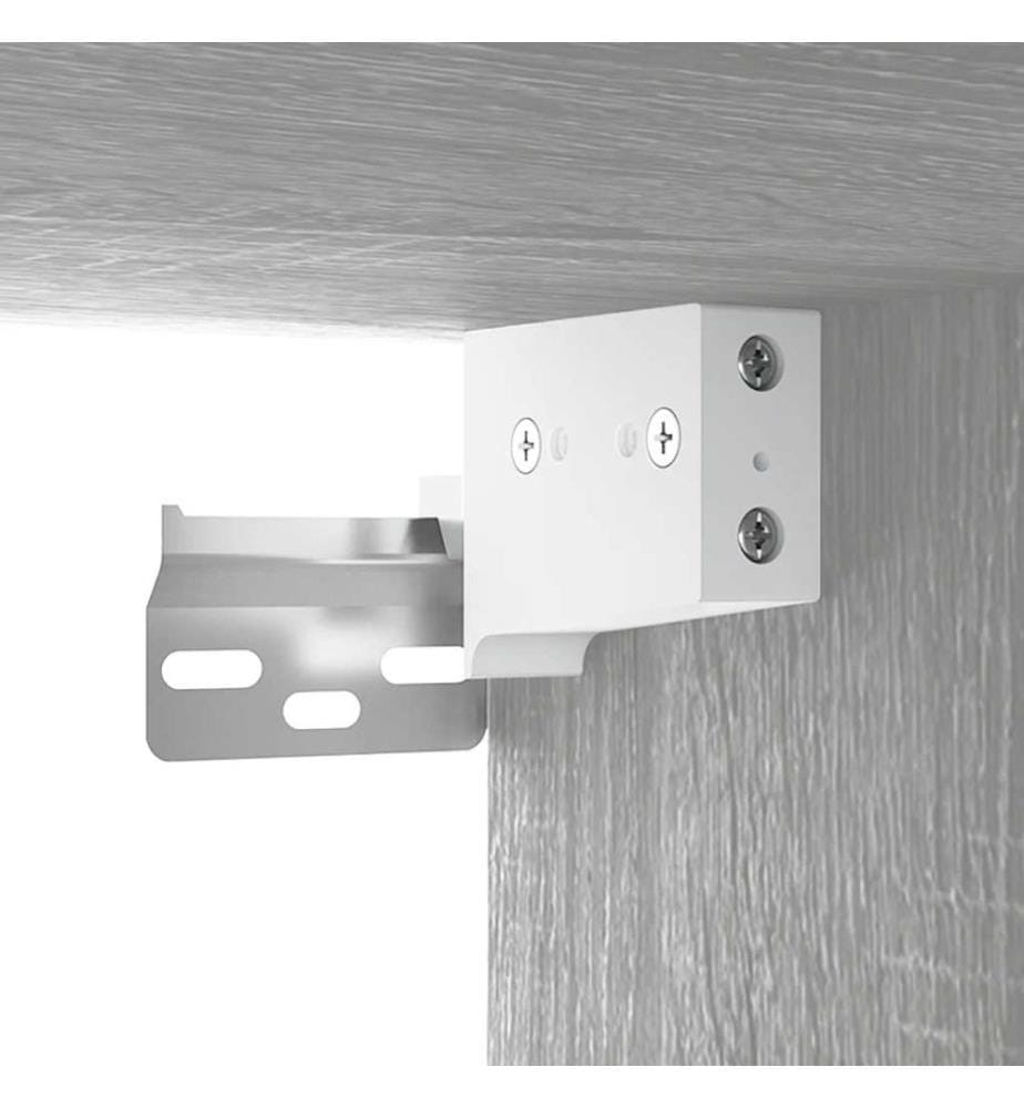 Waschbeckenschrank mit Einbaubecken Grau Sonoma Holzwerkstoff