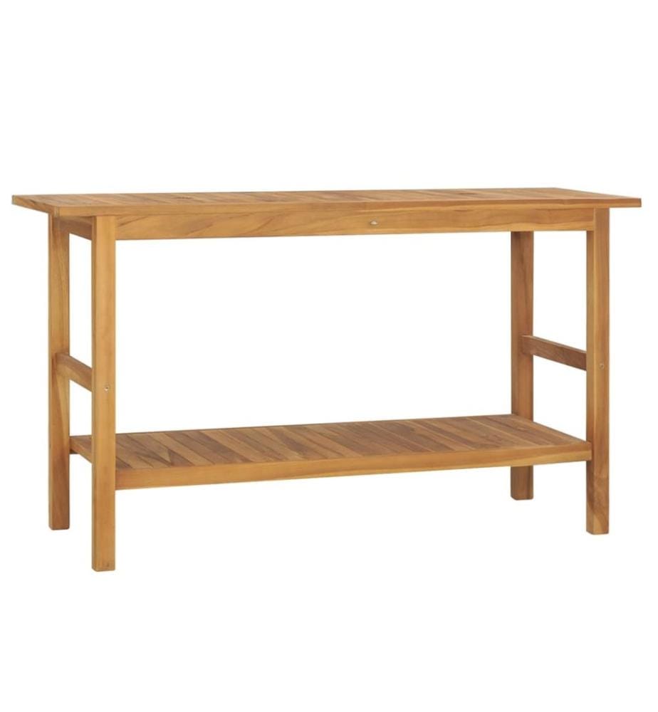 Meuble de salle de bain Bois de teck solide 132x45x75 cm