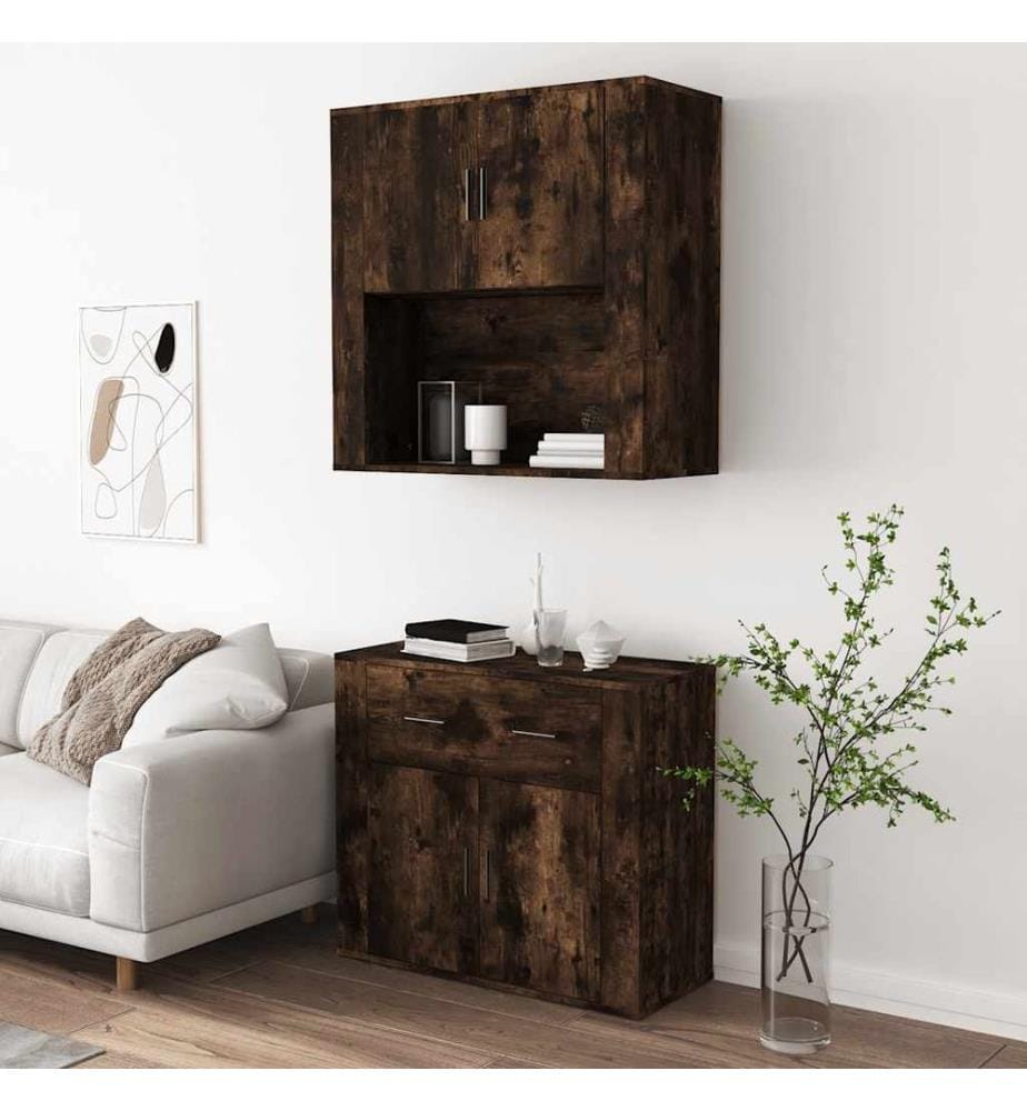 Buffet haut Chêne fumé Bois d'ingénierie