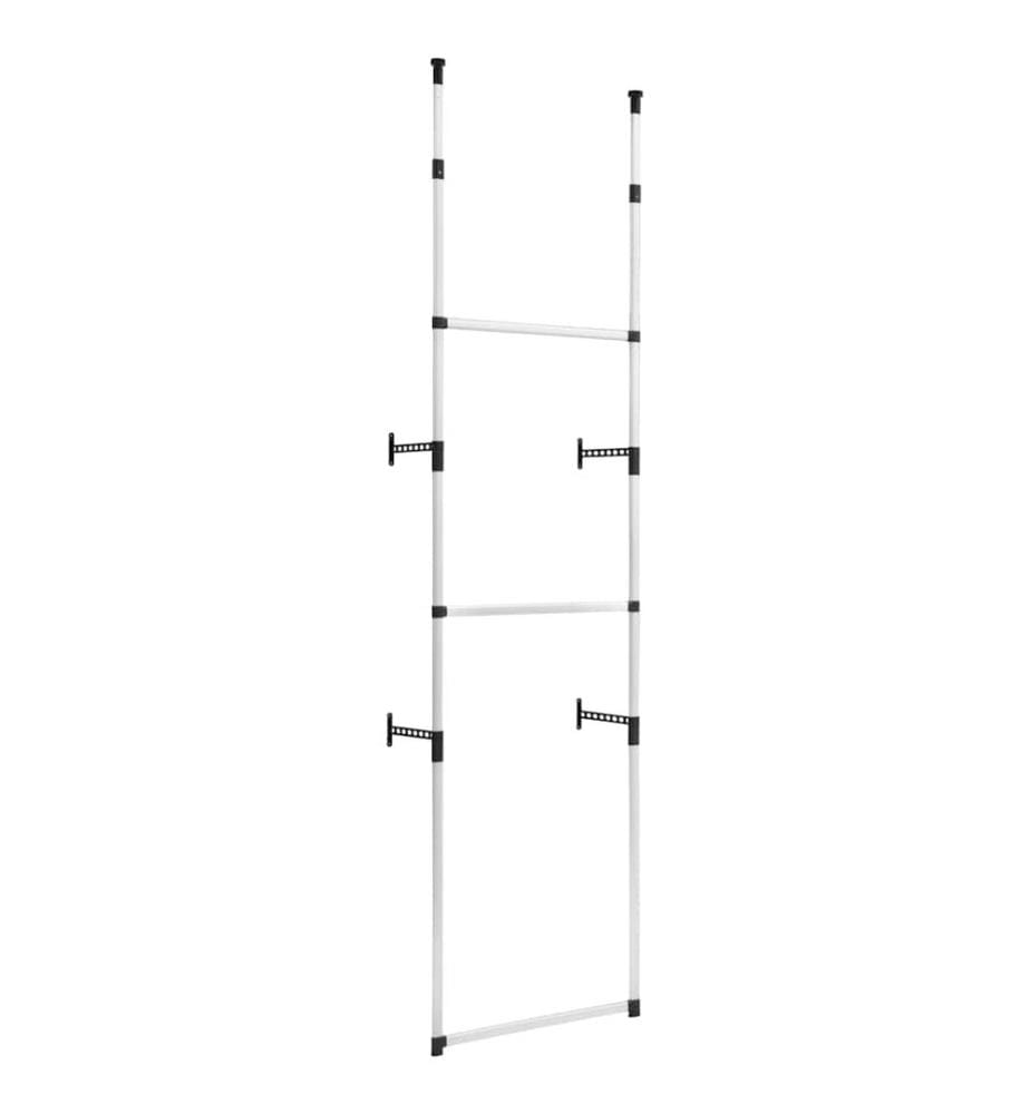 Teleskop-Garderobe mit Stangen Aluminium