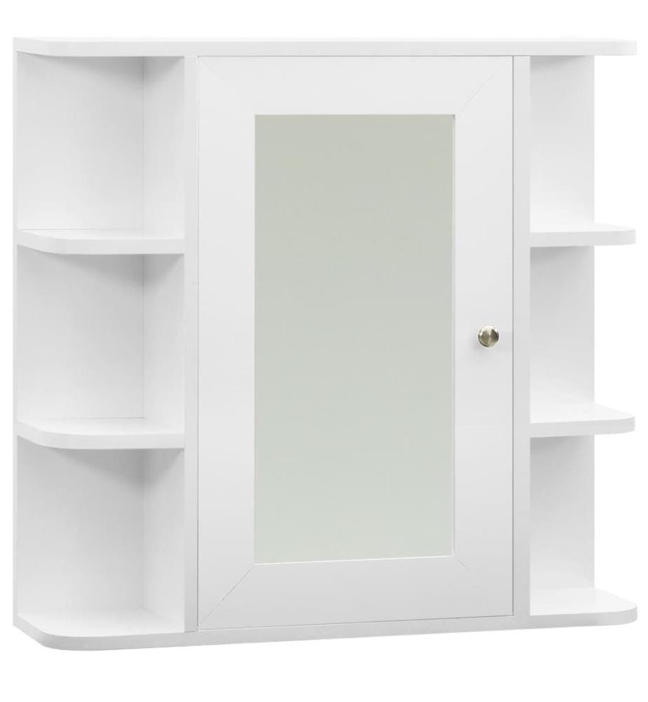 Bad-Spiegelschrank Weiss 66x17x63 cm MDF