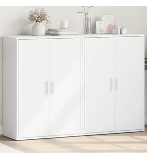 Sideboards 2 Stk. Weiss 60x31x84 cm Holzwerkstoff