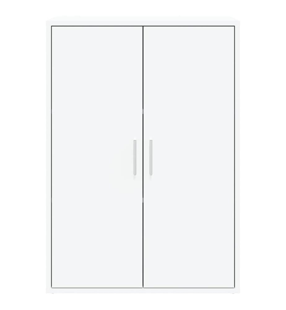 Buffets 2 pcs blanc 60x31x84 cm bois d'ingénierie