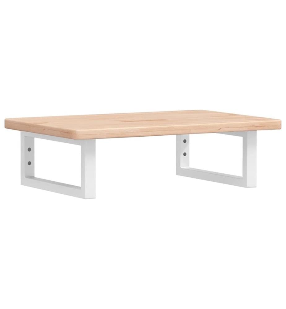 Waschtischplatte mit Halterung Stahl und Massivholz Eiche