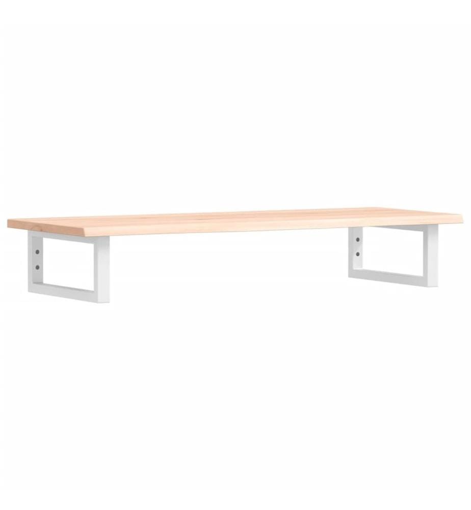 Waschtischplatte mit Halterung Stahl und Massivholz Eiche