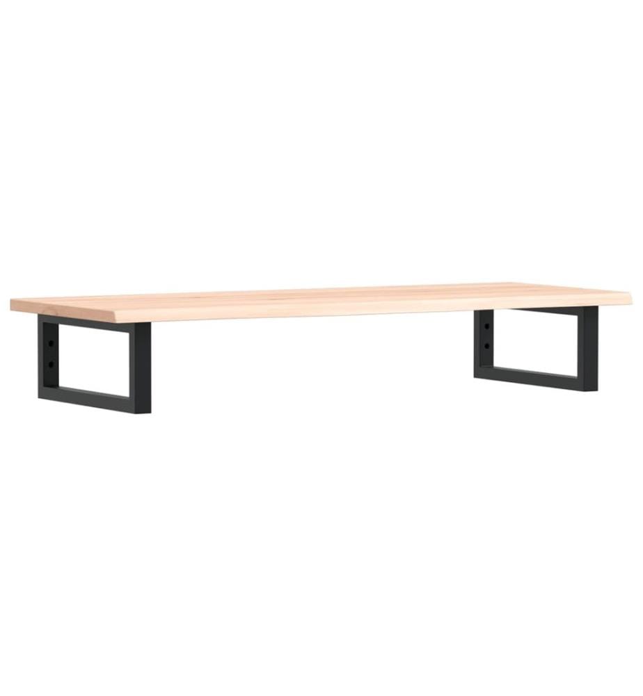 Waschtischplatte mit Halterung Stahl und Massivholz Eiche