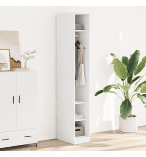 Garde-robe Blanc 30x50x200 cm Bois d'ingénierie