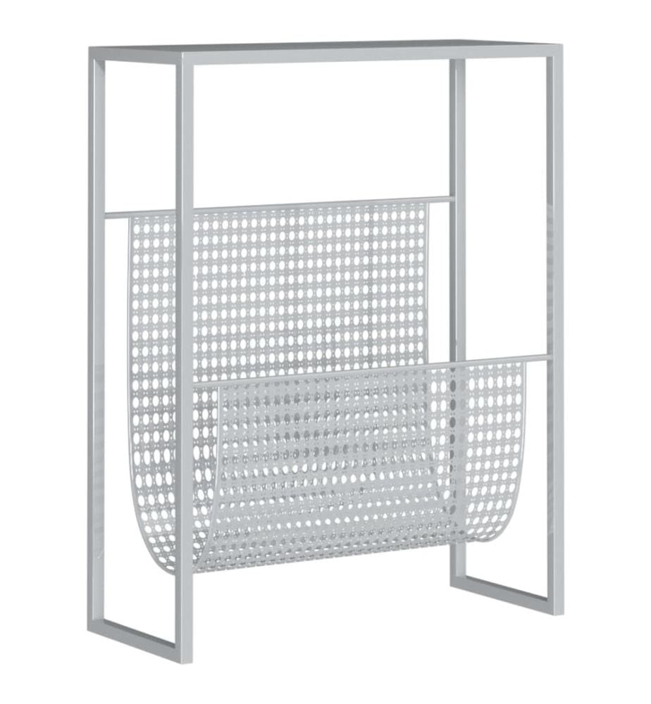 Zeitschriftenständer Silbern 35x15x45 cm Stahl