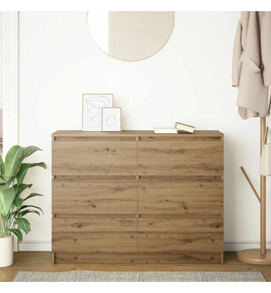 Sideboard Artisan-Eiche 100x35x76 cm Holzwerkstoff