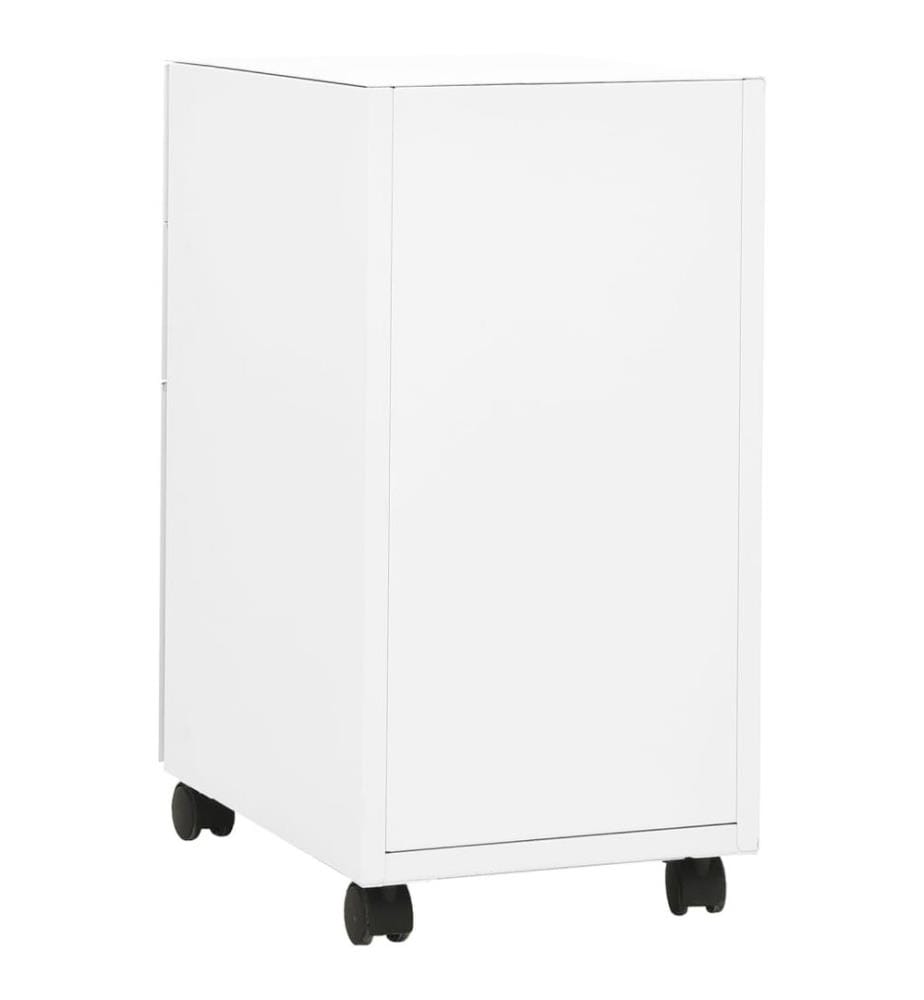 Classeur mobile Blanc 30x45x59 cm Acier