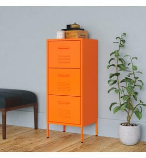Lagerschrank Orange 42,5x35x101,5 cm Stahl