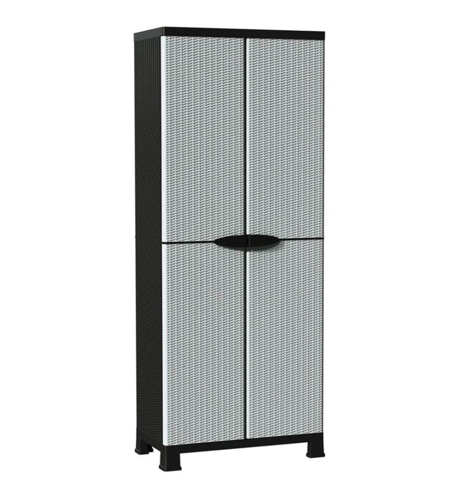 Armoire en plastique 68x39x171,5 cm Design de rotin