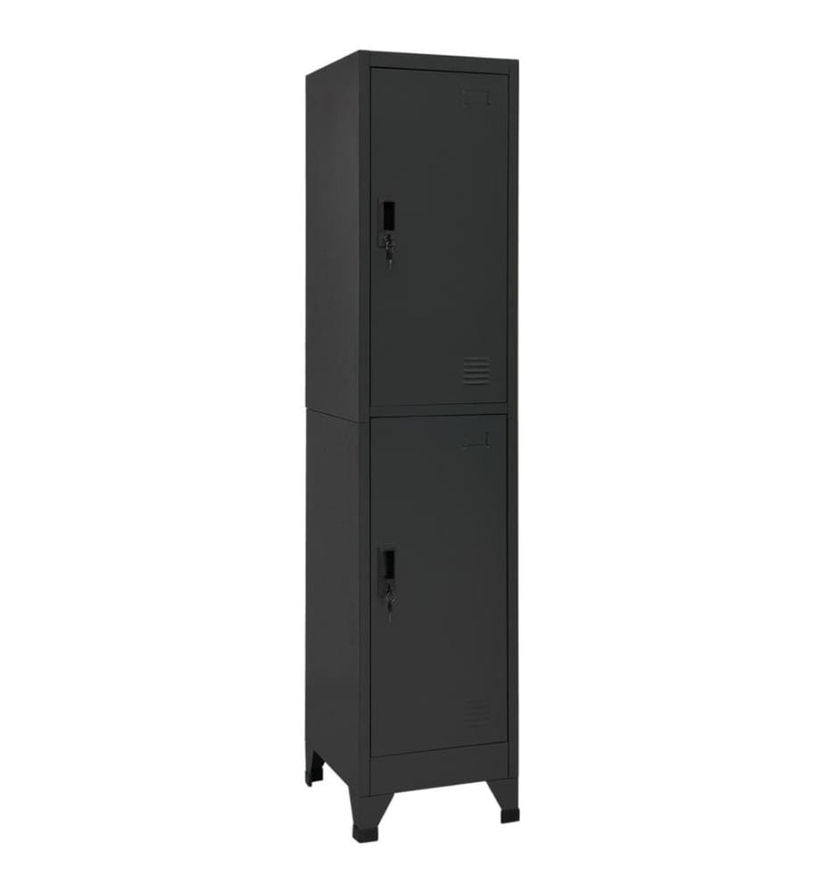 Schliessfachschrank Anthrazit 38x45x180 cm Stahl