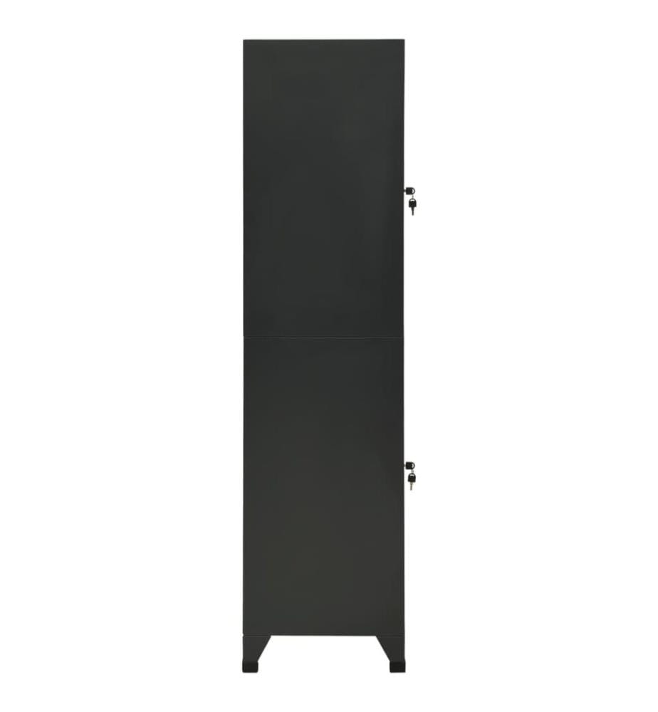 Schliessfachschrank Anthrazit 38x45x180 cm Stahl