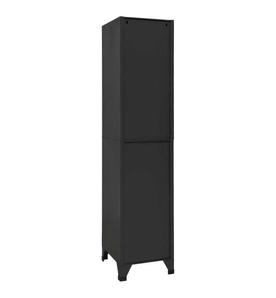 Schliessfachschrank Anthrazit 38x45x180 cm Stahl