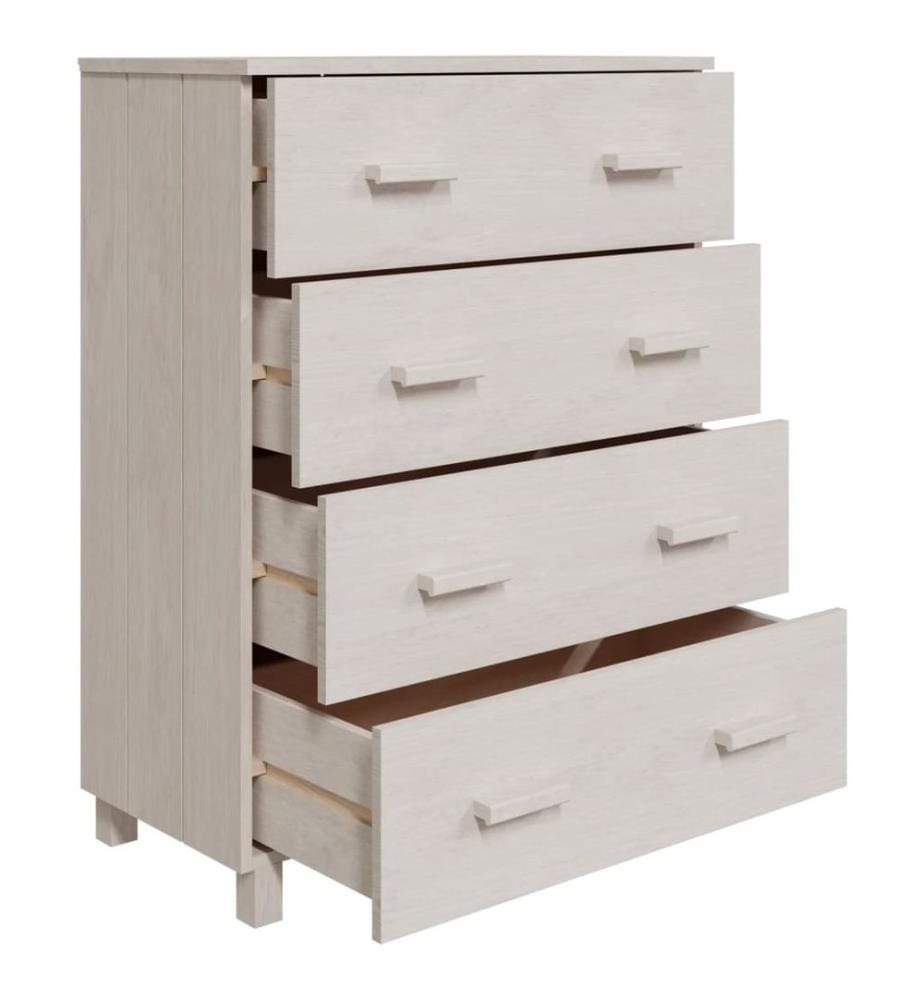 Buffet HAMAR Blanc 79x40x103,5 cm Bois massif de pin