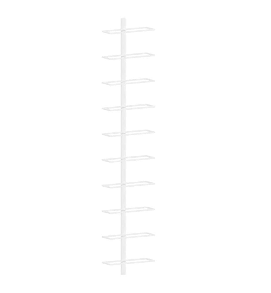 Wand-Weinregal für 10 Flaschen Weiss Metall