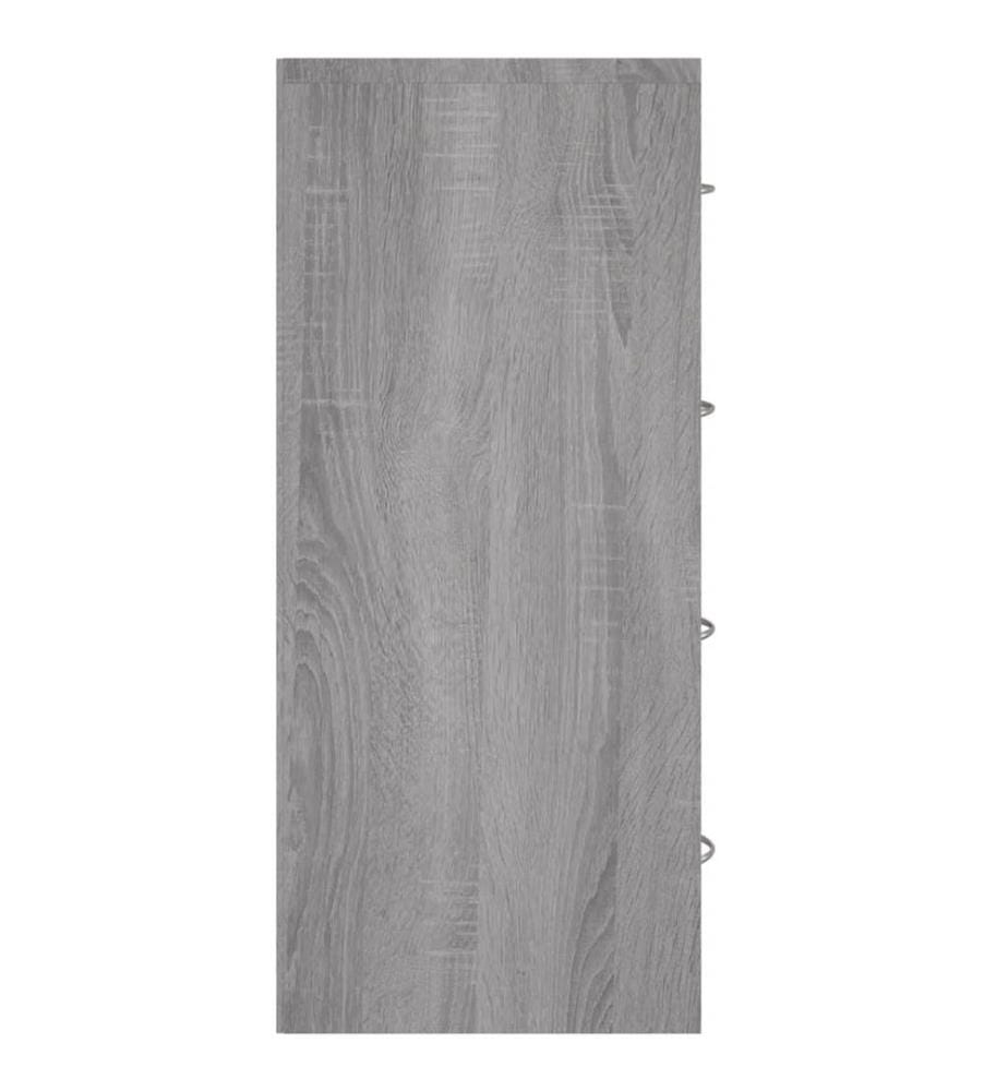 Kommode mit 4 Schubladen 60x30,5x71 cm Grau Sonoma