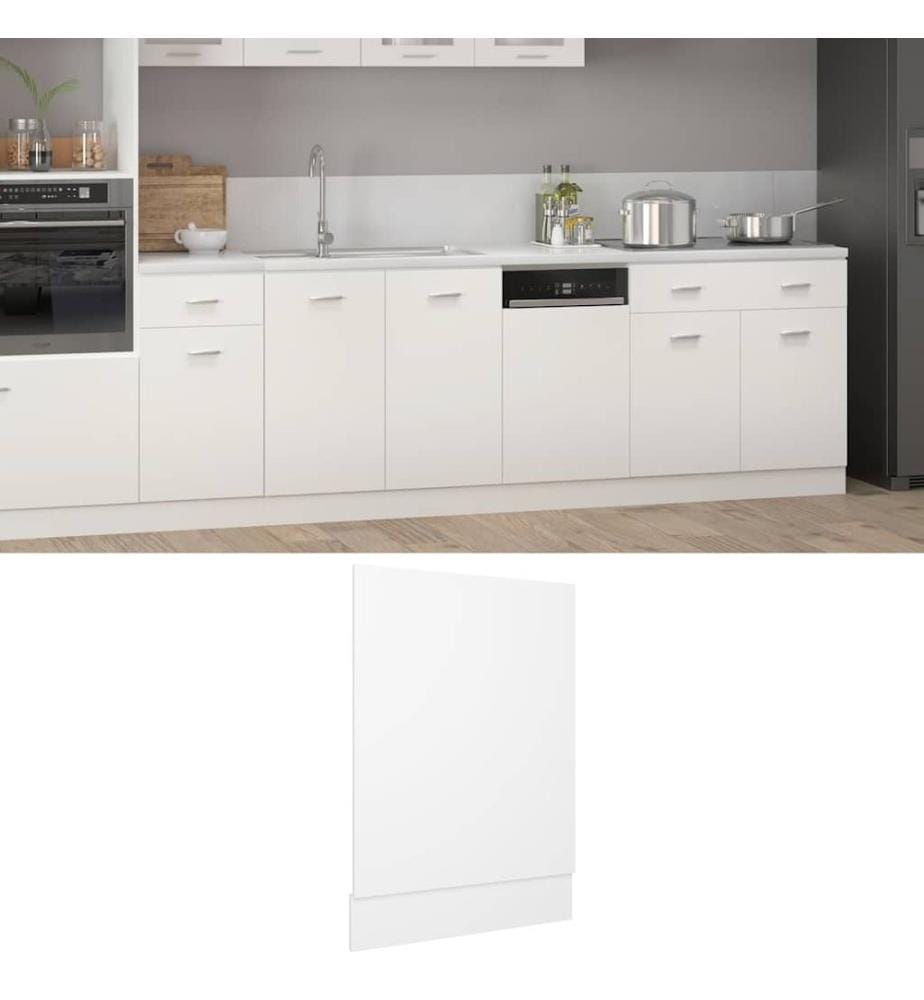Panneau de lave-vaisselle "Lyon" Blanc 45 x 3 x 67 cm Bois d'ingénierie