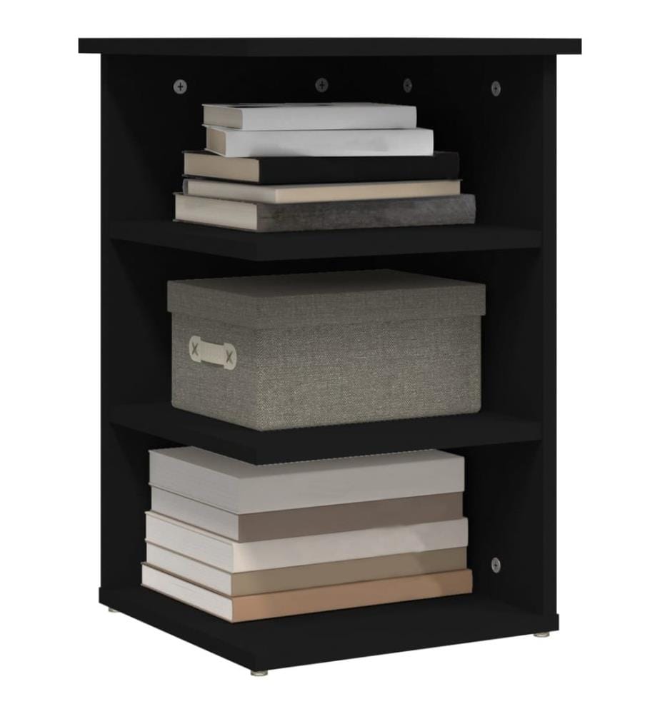 Beistellregal Schwarz 35x35x55 cm Holzwerkstoff