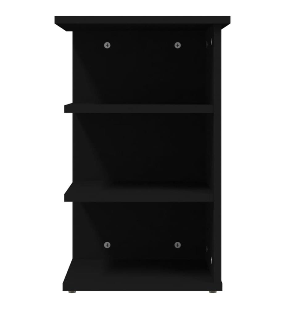 Beistellregal Schwarz 35x35x55 cm Holzwerkstoff