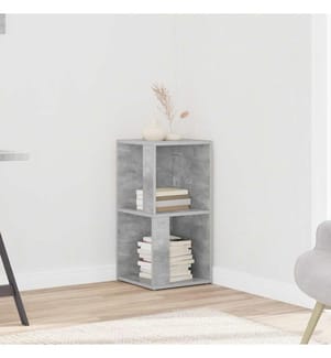 Armoire d'angle Gris béton 33x33x67 cm Bois d'ingénierie