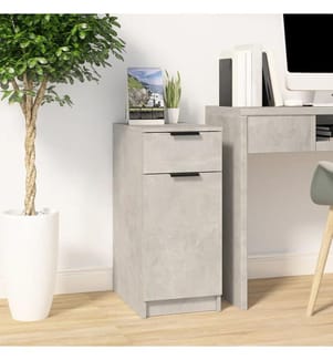 Armoire de bureau Gris béton 33,5x50x75 cm Bois d'ingénierie