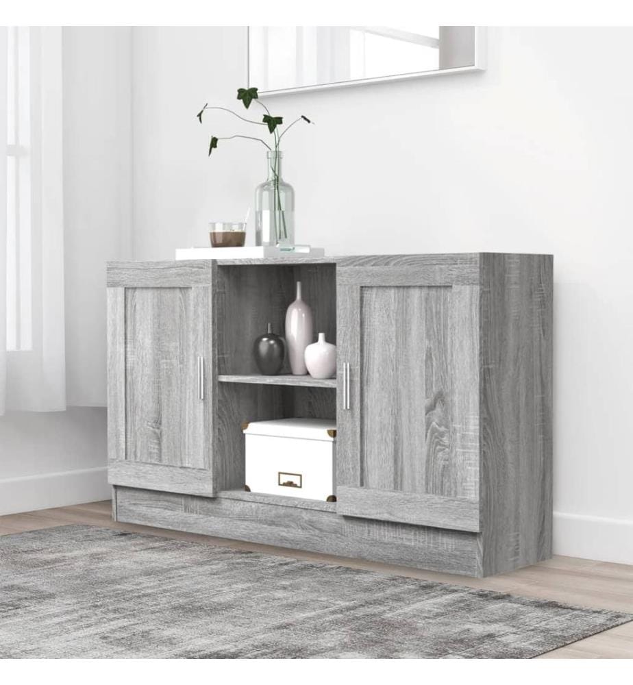 Sideboard Grau Sonoma 120x30,5x70 cm Holzwerkstoff