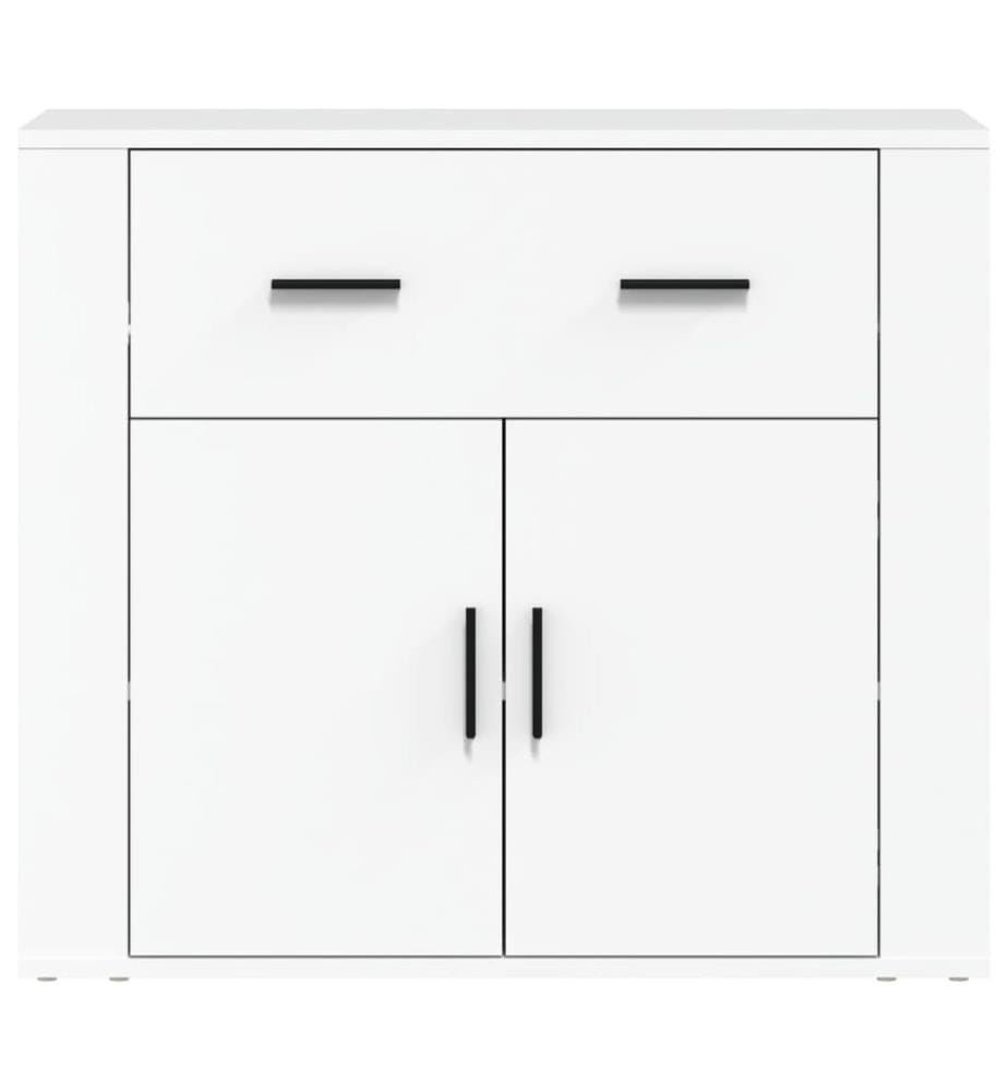 Sideboard Weiss 80x33x70 cm Holzwerkstoff