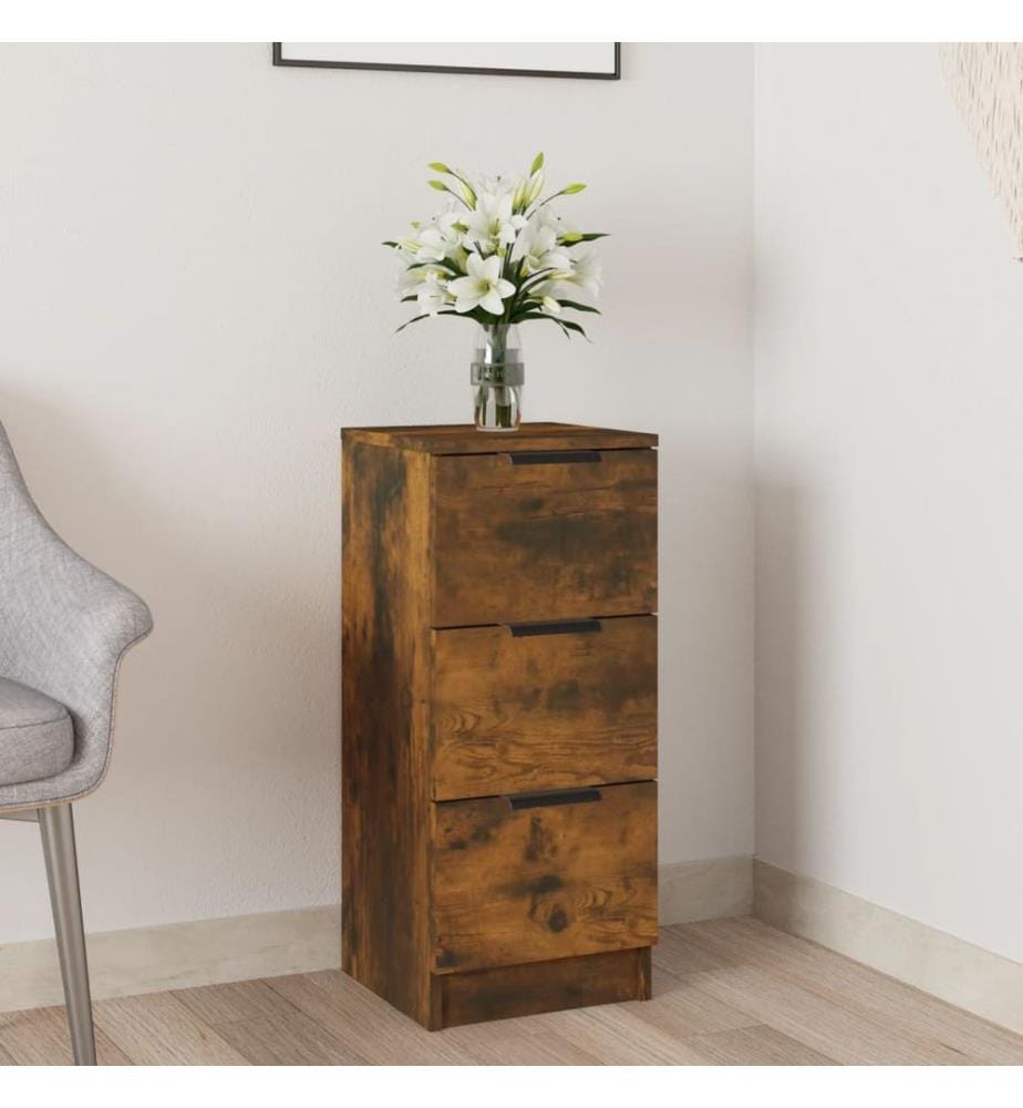 Sideboard Räuchereiche 30x30x70 cm Holzwerkstoff