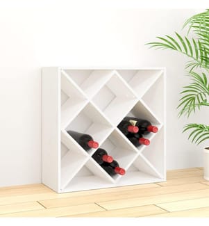 Armoire à vin Blanc 62x25x62 cm Bois de pin massif