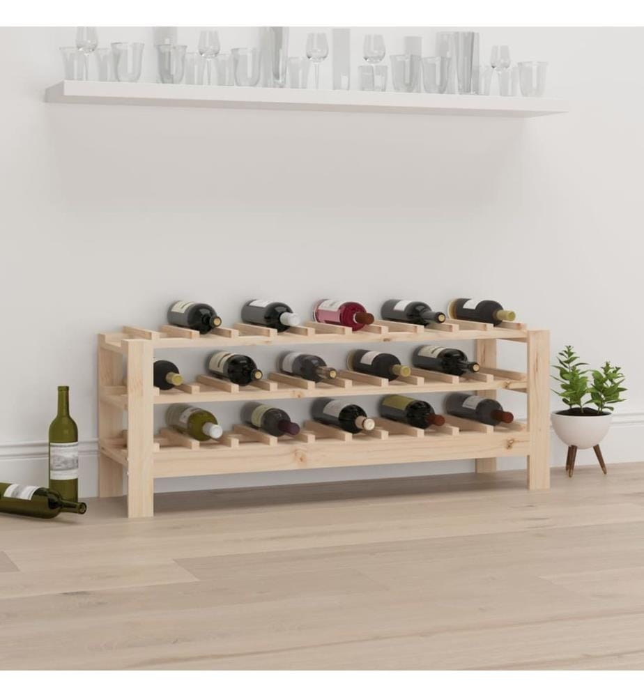 Casier à vin 109,5x30x42 cm Bois de pin massif