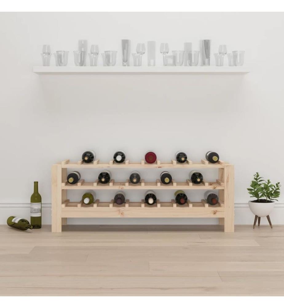 Casier à vin 109,5x30x42 cm Bois de pin massif