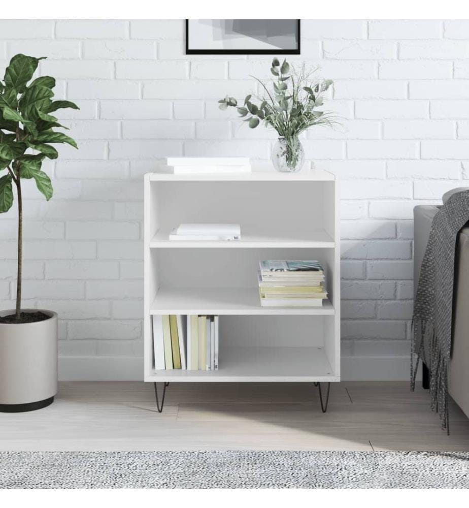 Sideboard Hochglanz-Weiss 57x35x70 cm Holzwerkstoff