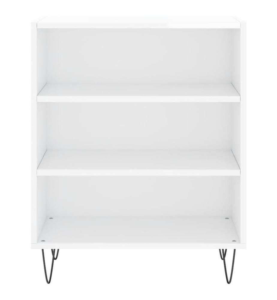 Sideboard Hochglanz-Weiss 57x35x70 cm Holzwerkstoff