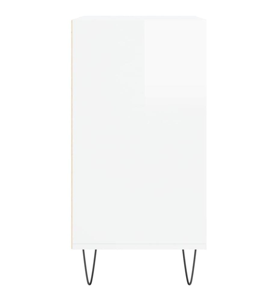 Sideboard Hochglanz-Weiss 57x35x70 cm Holzwerkstoff