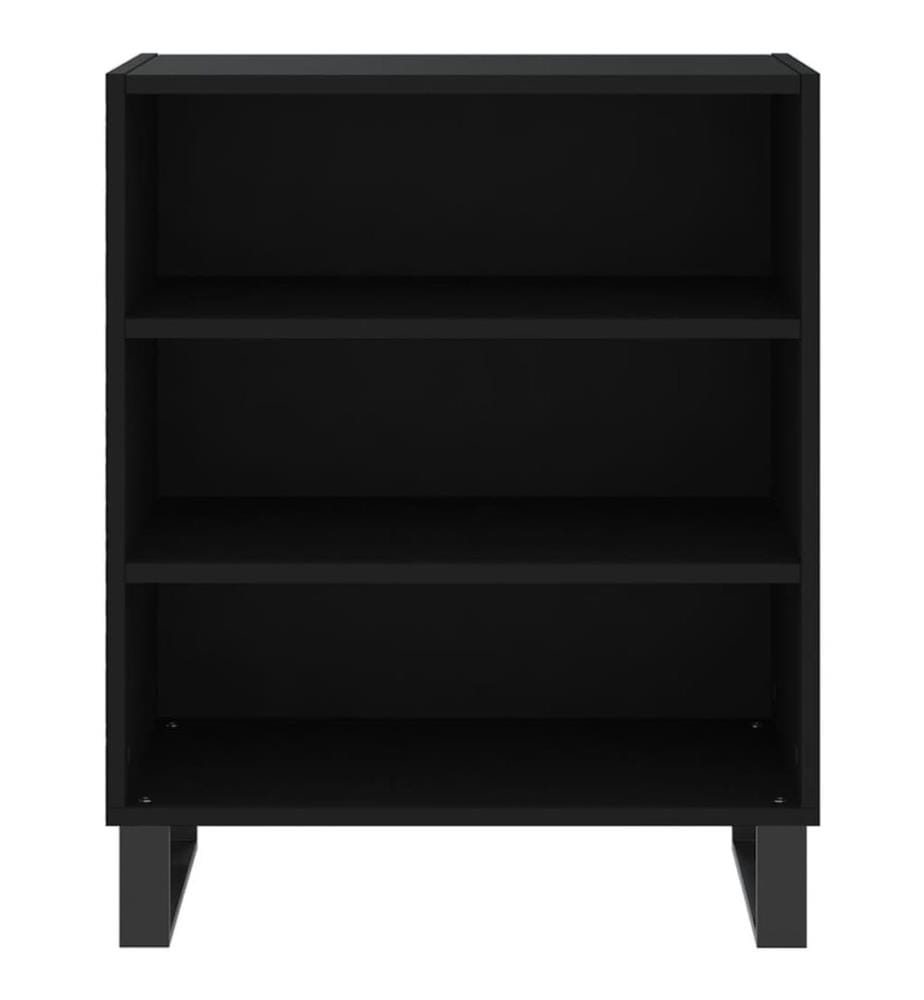 Buffet noir 57x35x70 cm bois d'ingénierie