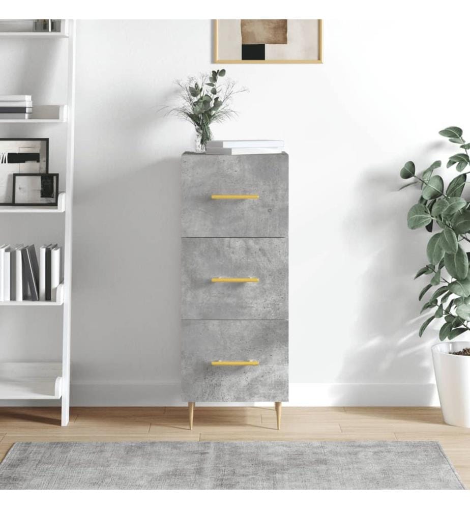Sideboard Betongrau 34,5x34x90 cm Holzwerkstoff
