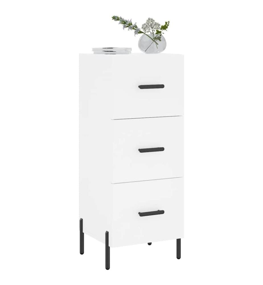 Buffet blanc 34,5x34x90 cm bois d'ingénierie