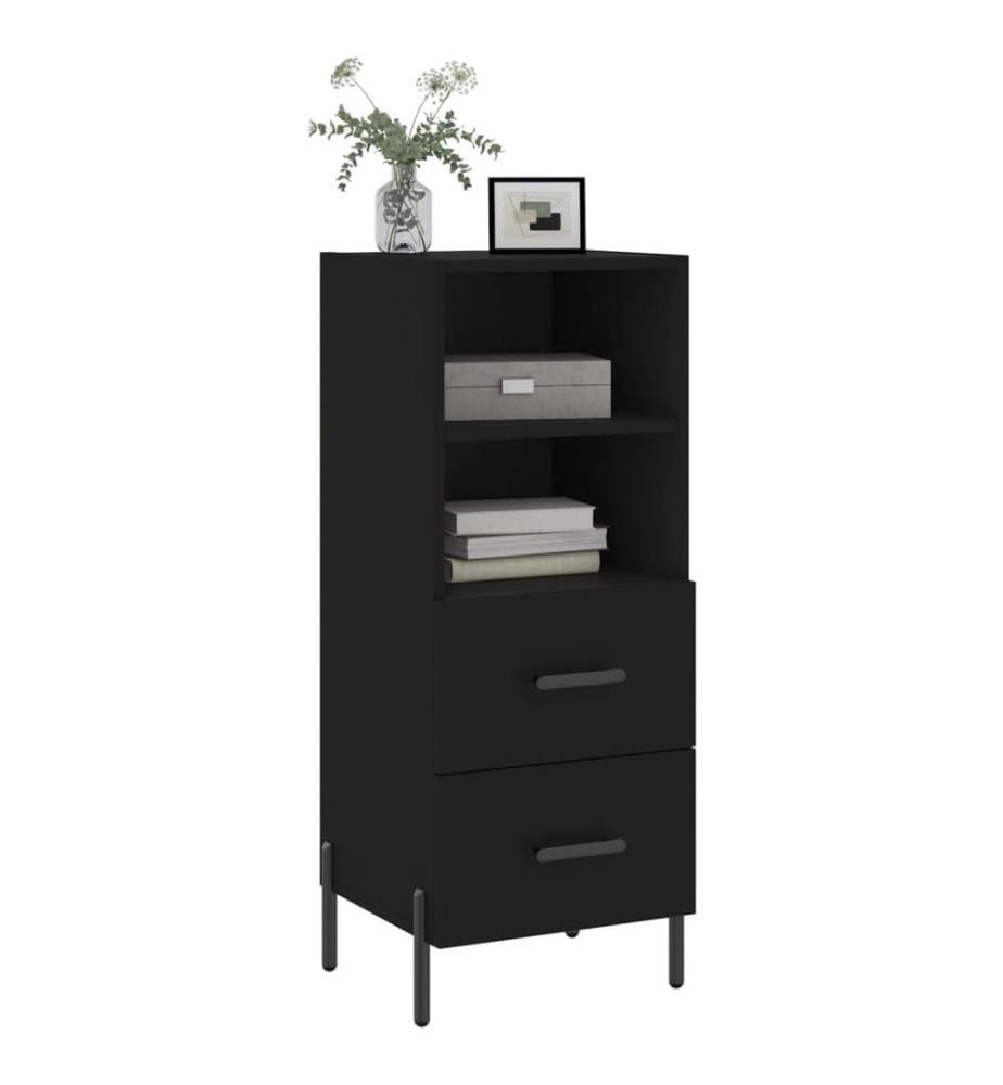Buffet Noir 34,5x34x90 cm Bois d'ingénierie