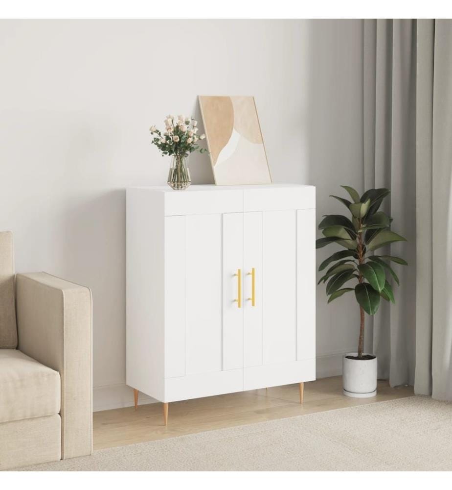 Buffet blanc 69,5x34x90 cm bois d'ingénierie