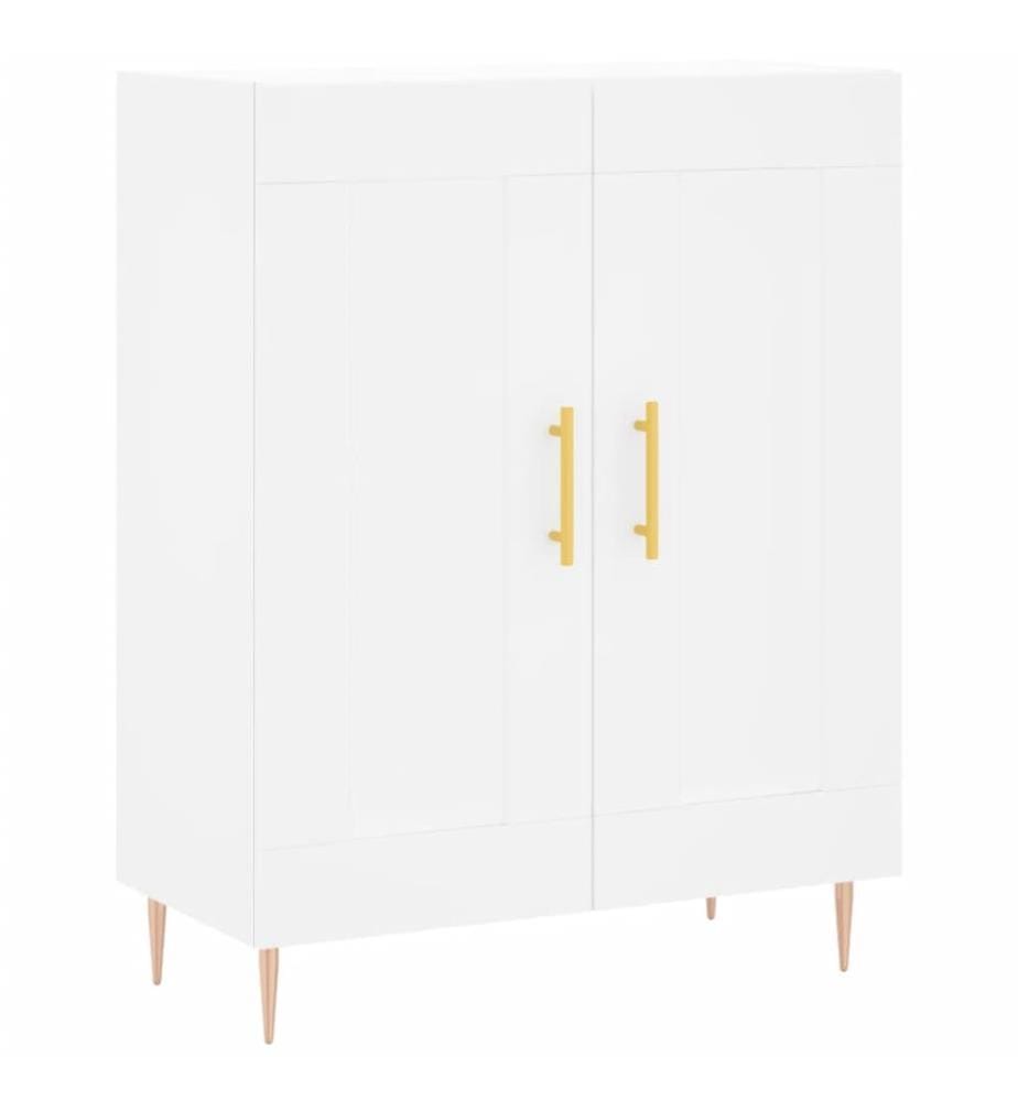 Buffet blanc 69,5x34x90 cm bois d'ingénierie