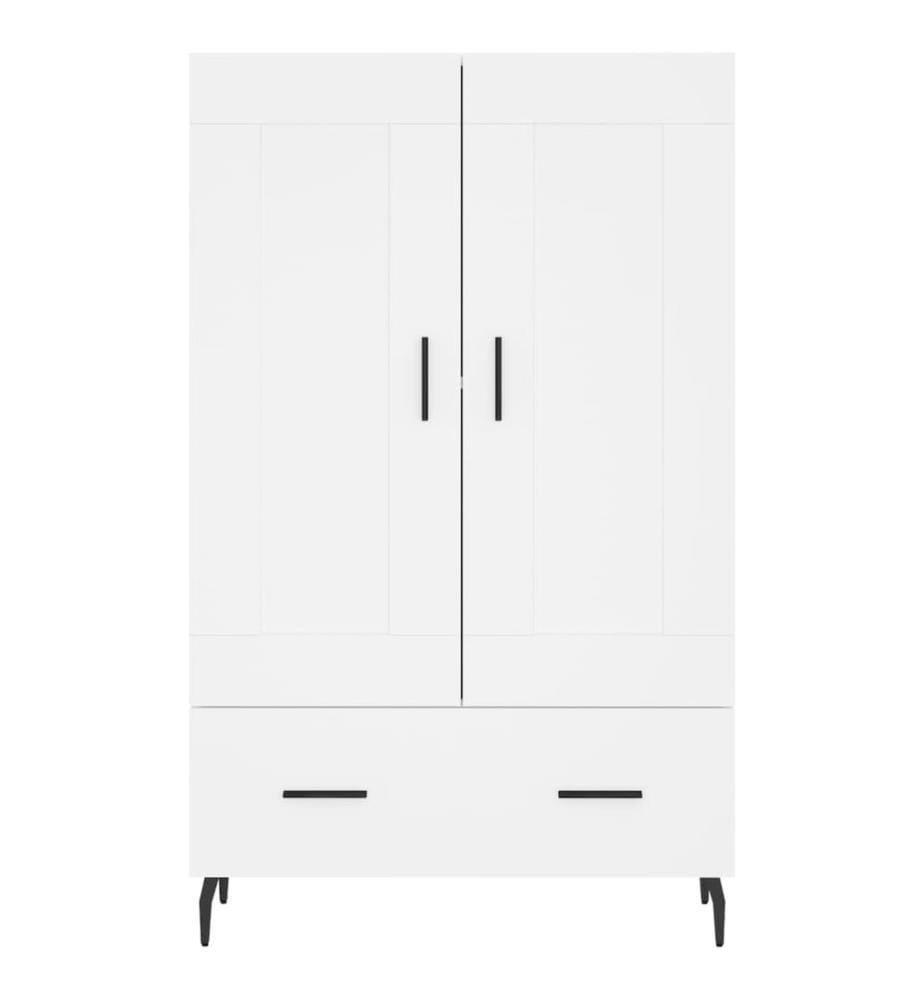 Buffet haut blanc 69,5x31x115 cm bois d'ingénierie