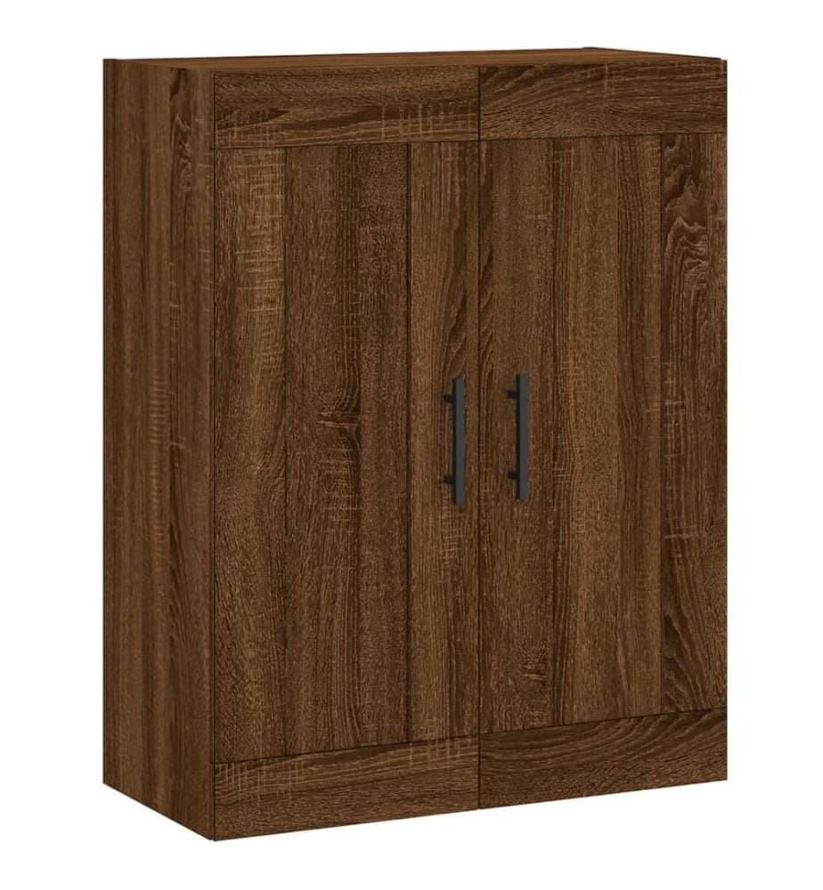 Wandschrank Braun Eichen-Optik 69,5x34x90 cm Holzwerkstoff