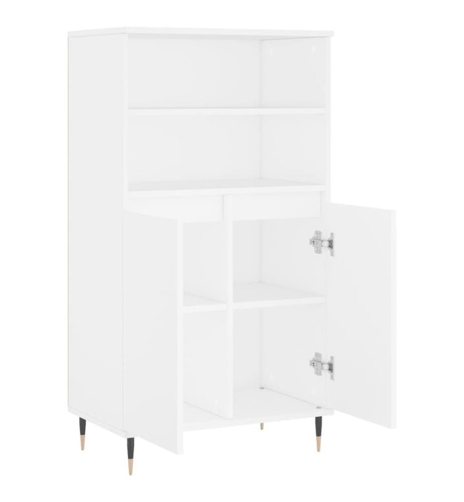 Buffet haut Blanc 60x36x110 cm Bois d'ingénierie