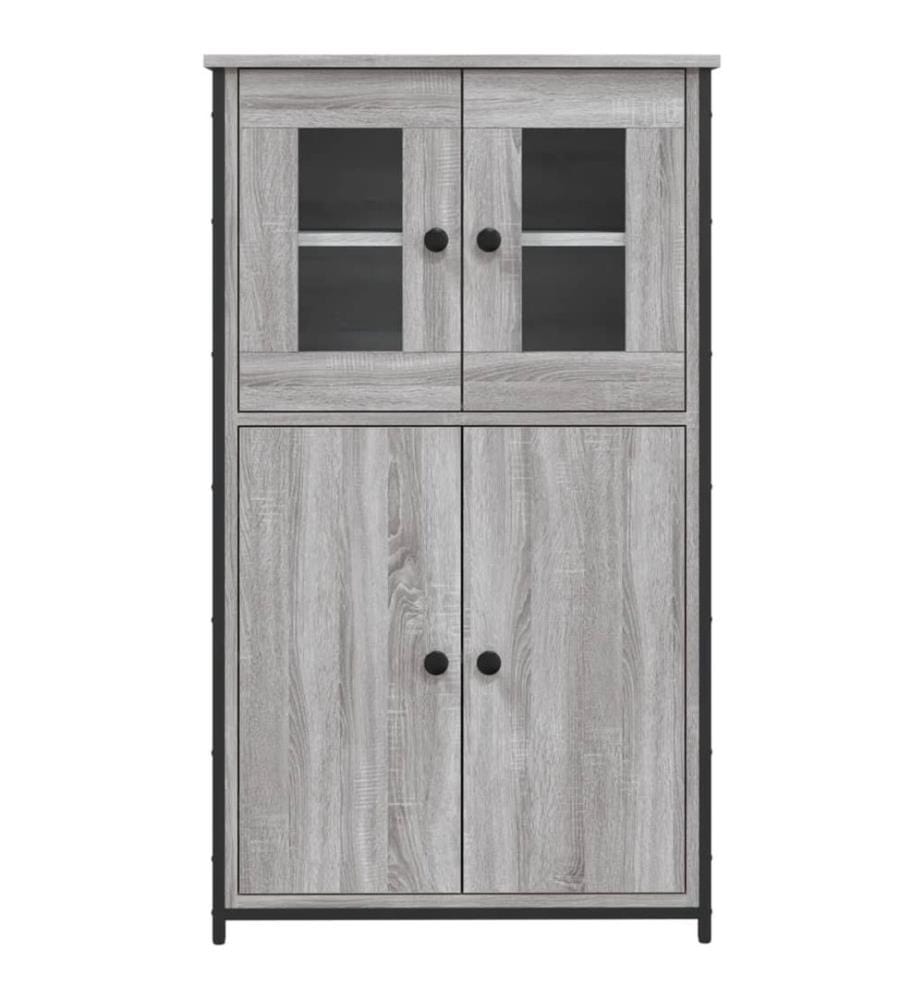 Buffet haut sonoma gris 62x32x106,5 cm bois d'ingénierie