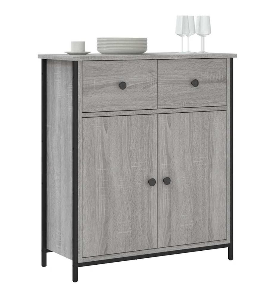 Buffet sonoma gris 70x30x80 cm bois d'ingénierie